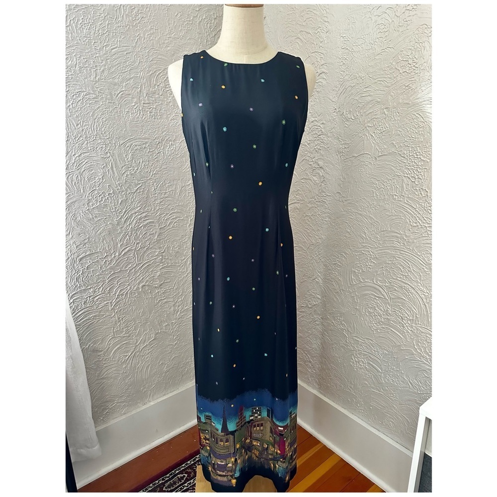 Vintage 90 's Karen Steven's City Print Dress Set